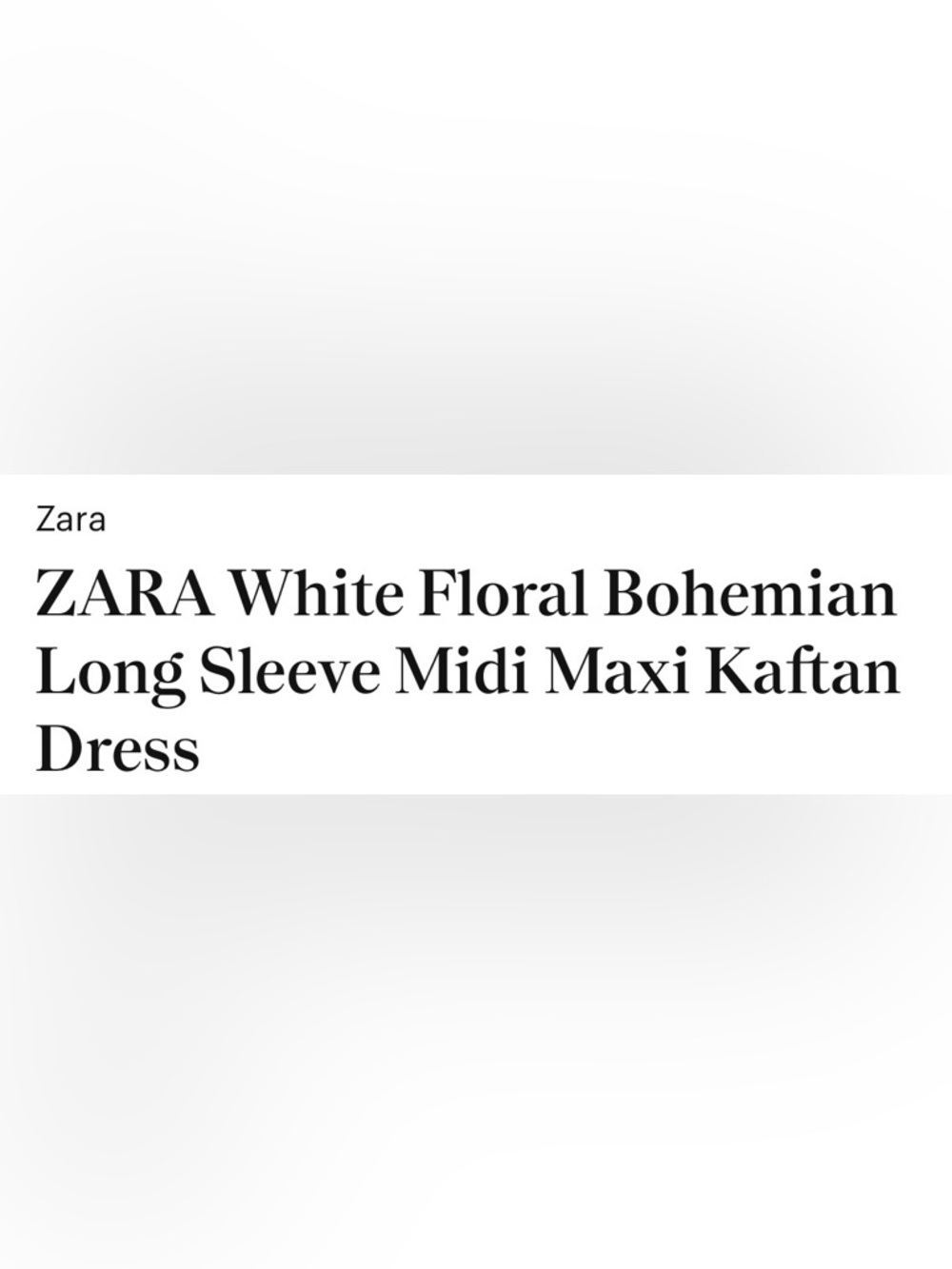 Zara Cream Floral V-Neck Maxi Dress - Picture 8 of 8